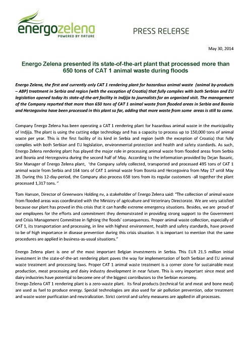 News 15 L Press Release En news 10 L saopstenje